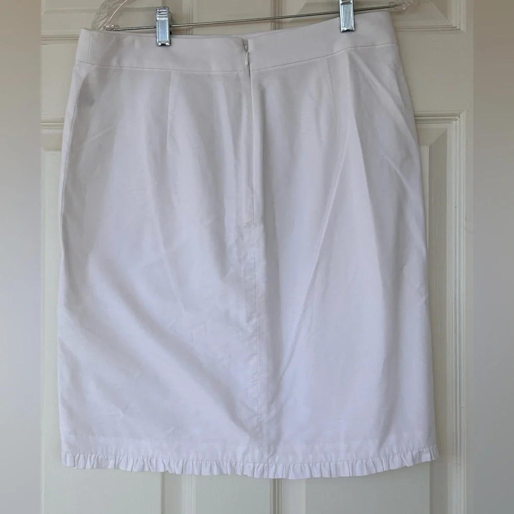 J. Crew Faux Wrap Ruffle Edge Cotton Skirt Size 8‎